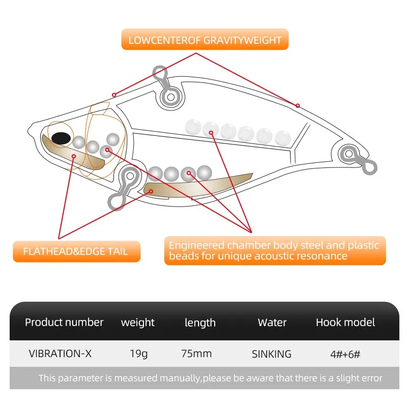 MEREDITH VIBRATION-X VIB 75mm 19g Wobblers Fishing Tackle Fishing Lures Vibration Bait for Full Depth Artificial Accessories