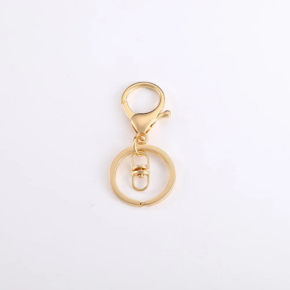 1 set Keychain Buckles Lightweight Sturdy Smooth Wear-Resistant Key Ring Accessories For Diy Keychain Making Lobster Clasp Key