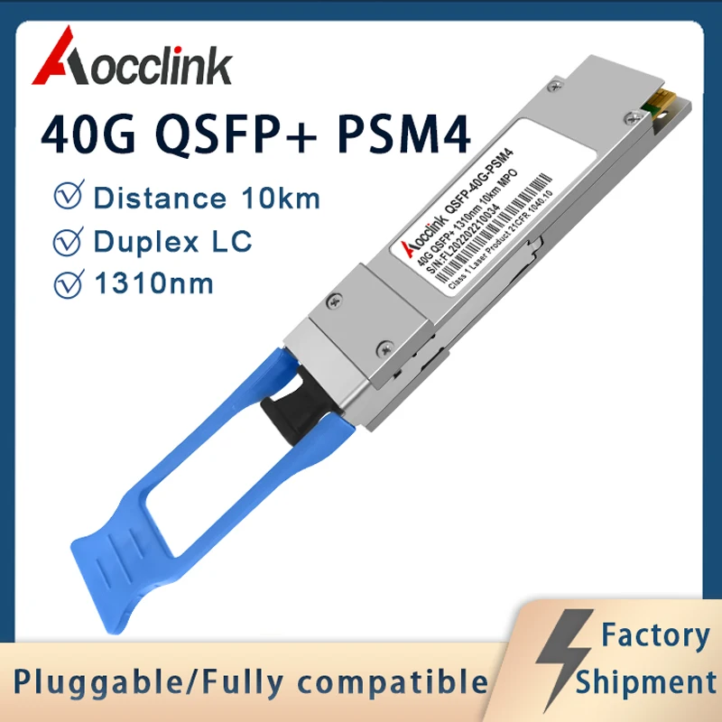 

Оптический трансивер PSM4 QSFP+ 40G 1310 нм 10 км; многомодовый (MMF) DDM для коммутаторов Cisco, Mellanox, Arista