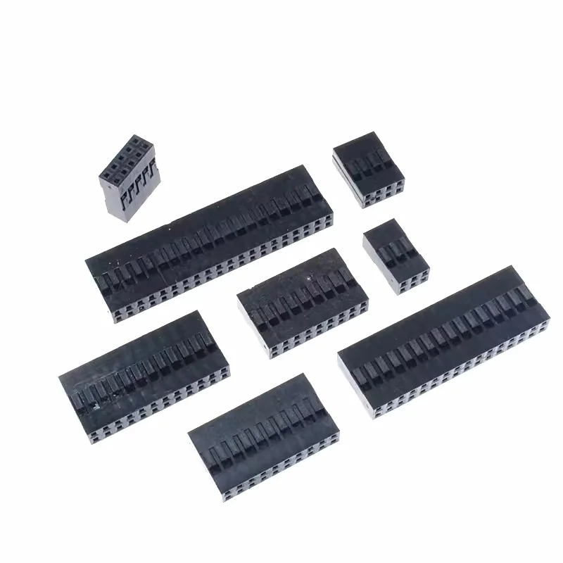 Conector Dupont de 2,54mm, enchufe de carcasa de plástico de una/doble fila de 2,54mm, 1P, 2P, 3P, 4P, 5P, 6P, 7P, 8P, 9P, 10P, 12P, 14P, 16P, 18P, 20P