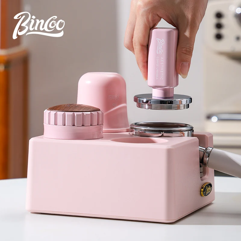 

Bincoo Coffee Tamper Station, Powder Distributor, Coffee Tamping Combination Set, Three Pieces Coffeeware Set 51/58mm