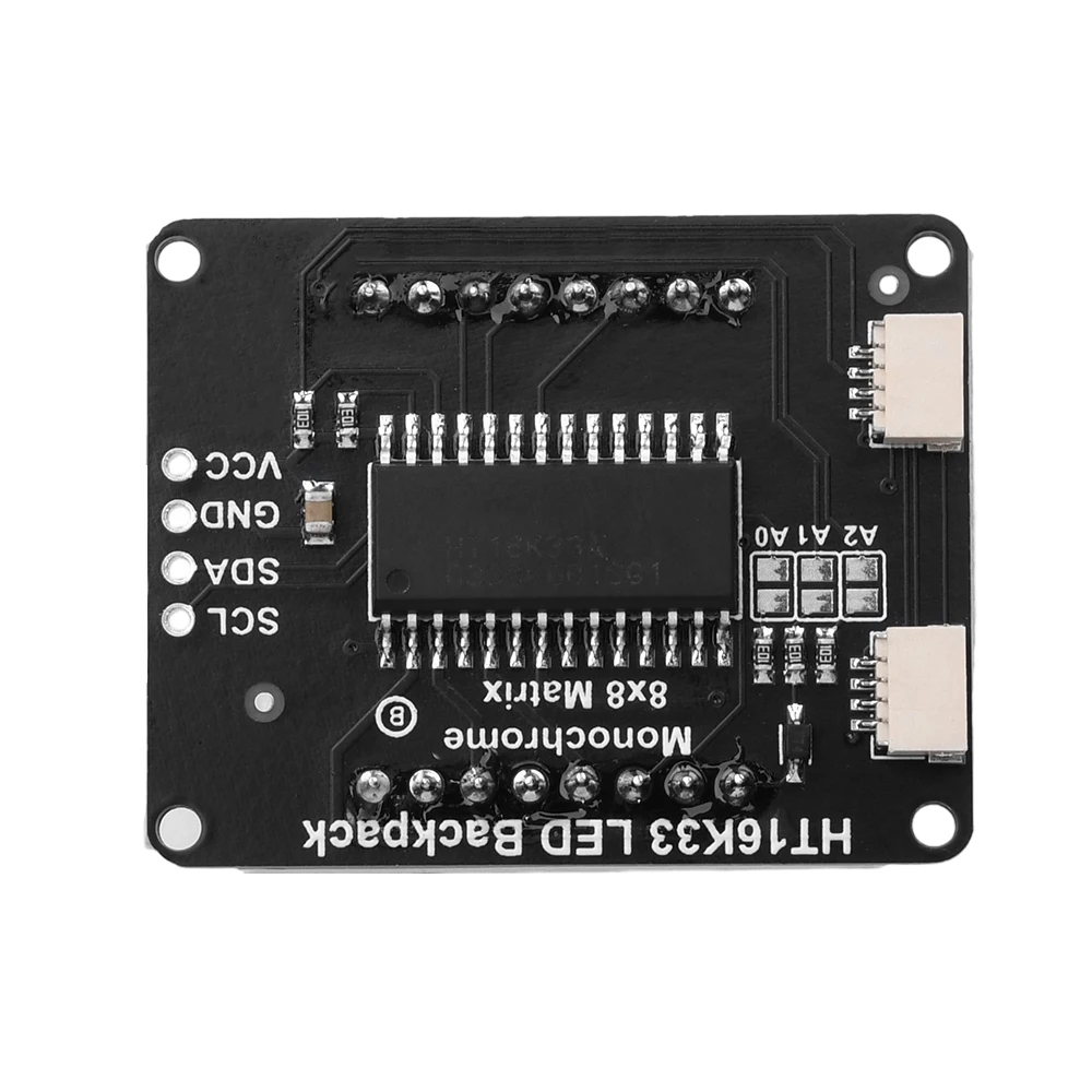 HT16K33 I2C Interface LED Driver 8X8 Matrix Common Negative LED Dot Matrix Module Support Extended Connection DIY LED Display