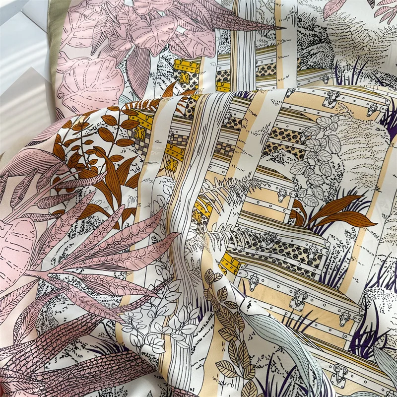 وشاح حريري 90 سنتيمتر شالات والأوشحة الفاخرة المصممين رئيس حقيبة الديكور هدية الكريسماس الملابس والاكسسوارات