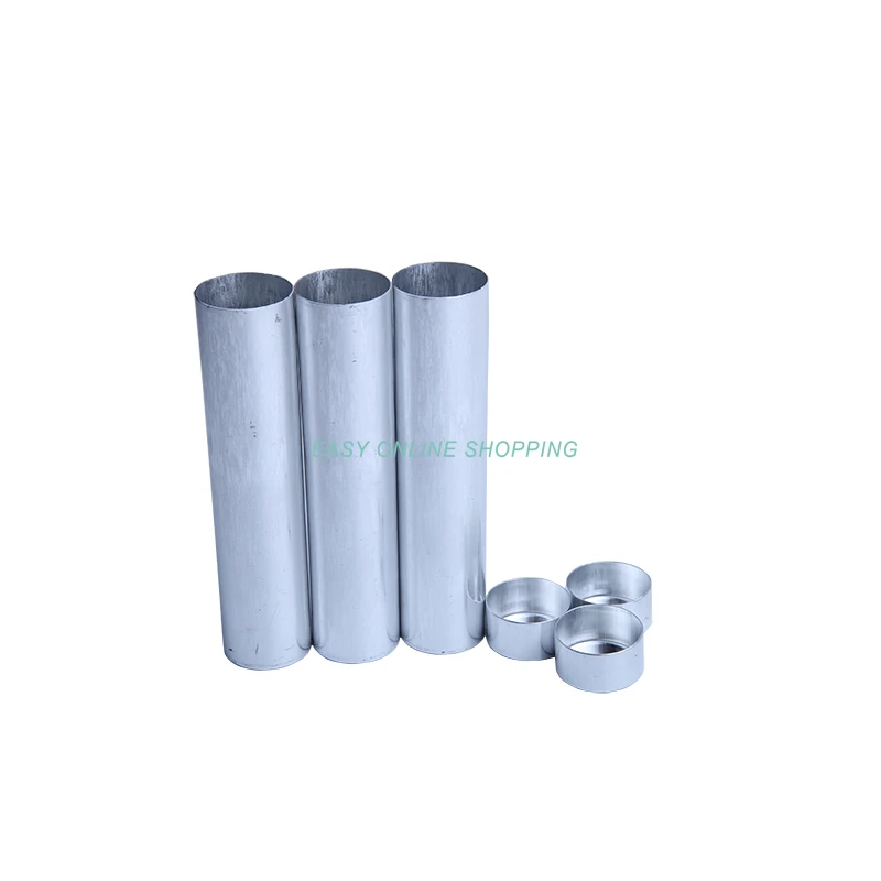 100Pcs New Dental Lab Aluminum Cartridge With Lip For Dental Flexible Acrylic Denture Use -7Length 25mm diameter