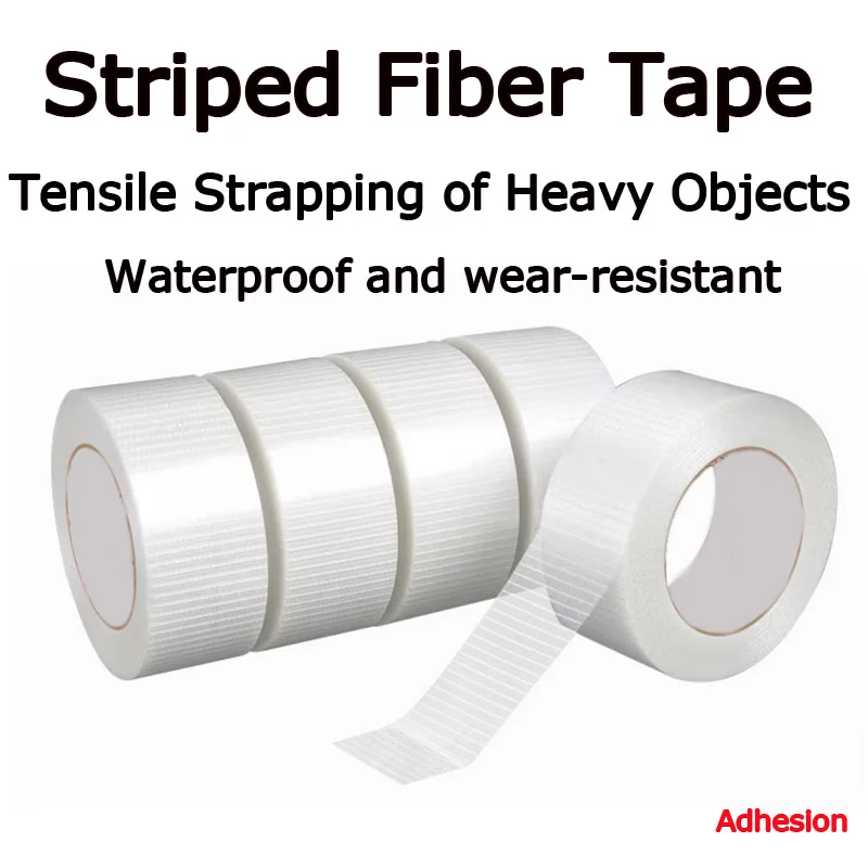 

Single-Sided Fiberglass Adhesive Tape with Strong Stripes, Industrial-Grade High Viscosity, Suitable for Lithium Batteries, Home