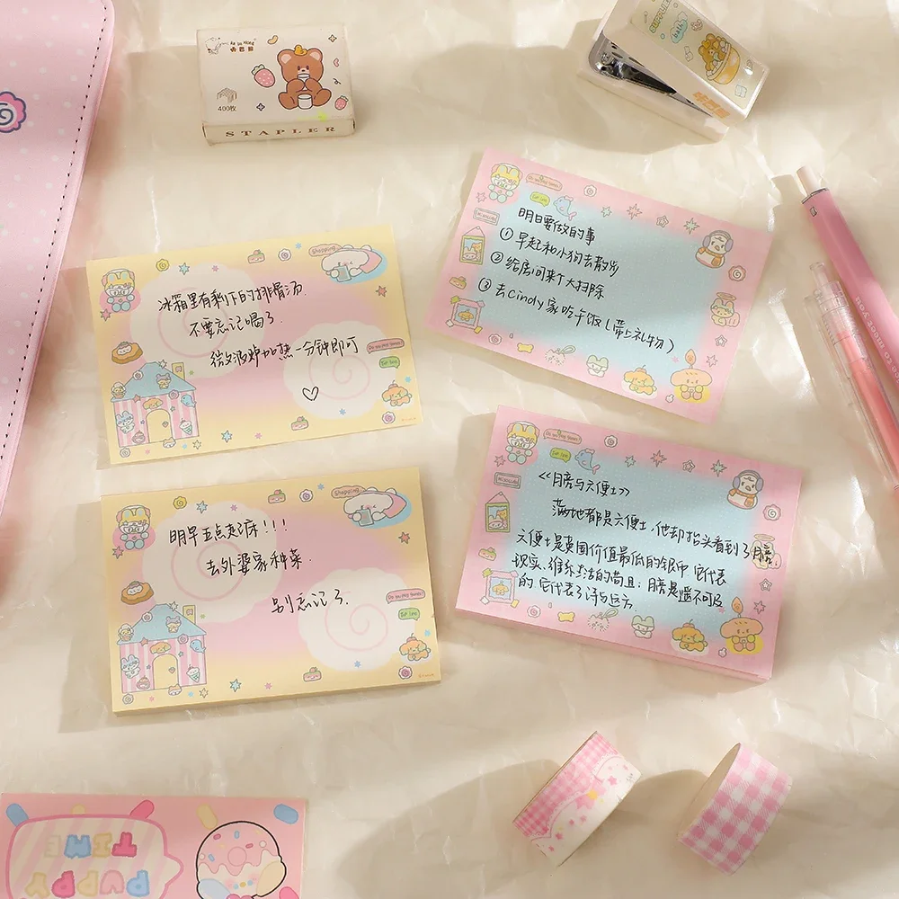 Cute Korean Memo Pad Material Paper Notepad Stationery Supplies Office Accessories for Desk Journal Memo Pad Scrapbooking