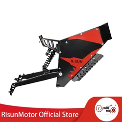 RisunMotor EU Duty Free Customized FC-1 Bomber Electric Bicycle Frame Mountain Ebike 72V 3000-8000WMotor Black RCP2S Rear Shock