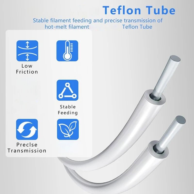 5-Meter PTFE Tubing is Suitable for Arch Pipes and is Compatible with for AMS X1/X1C/P1P/P1S/A1 ,Prusa MMU3 [No.3 Elnic]