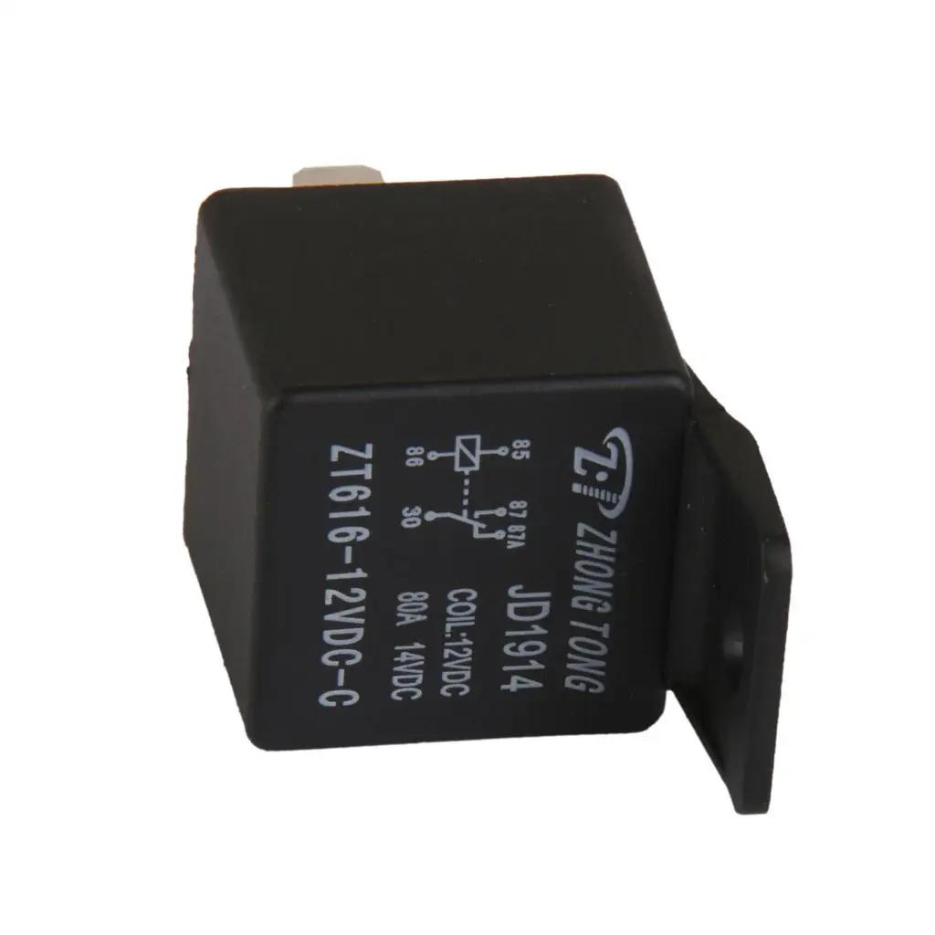 ZT616-12V-C-80A Car Auto Truck DC 12V 80A 80 AMP SPDT Relay Relays 5 Pin