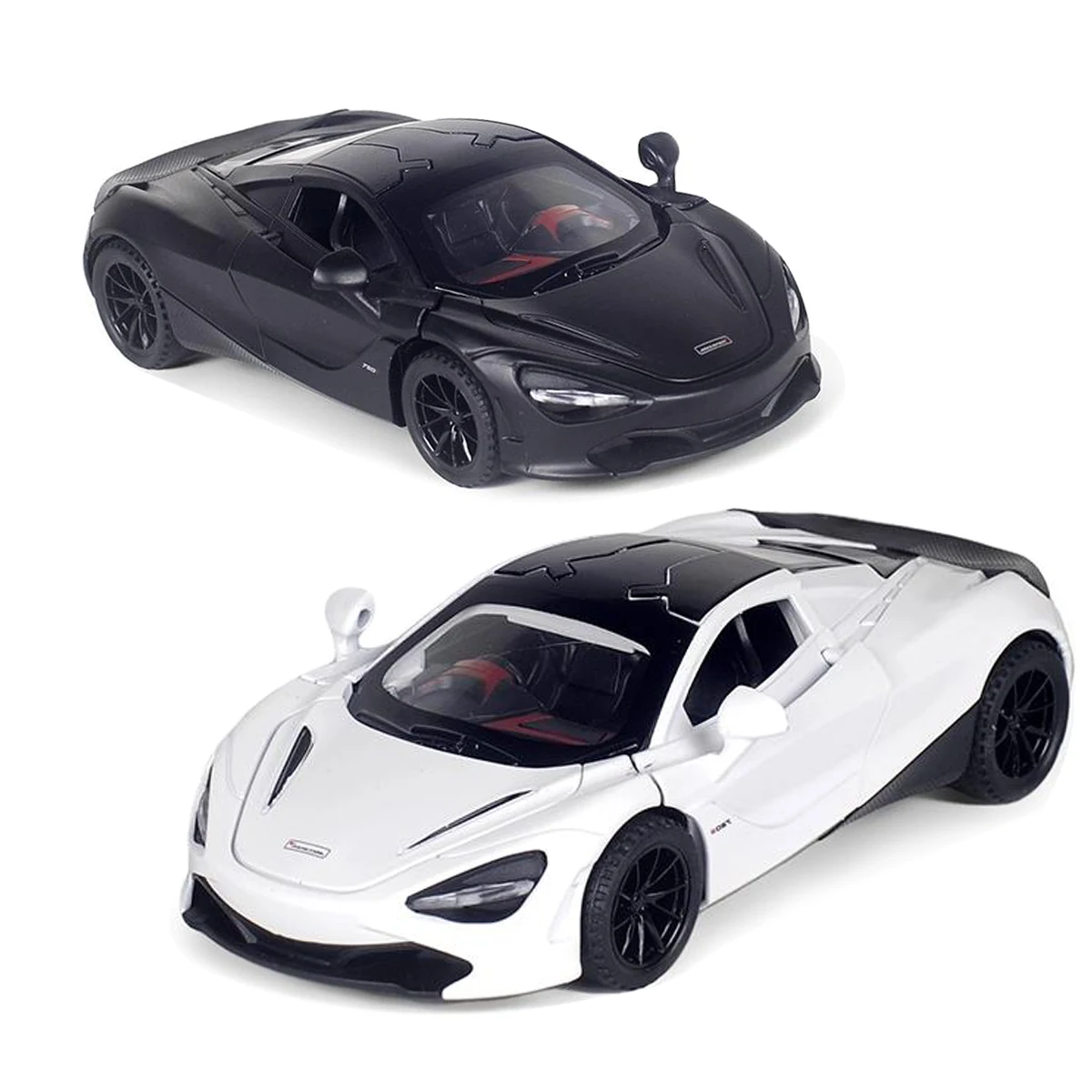 1/32 McLaren Spielzeugautomodell mit Sound, Licht, Türen geöffnet, Legierung, Druckguss-Modell, Fahrzeugsammlung, Spielzeug für Jungen, Erwachsene, Festival-Geschenk