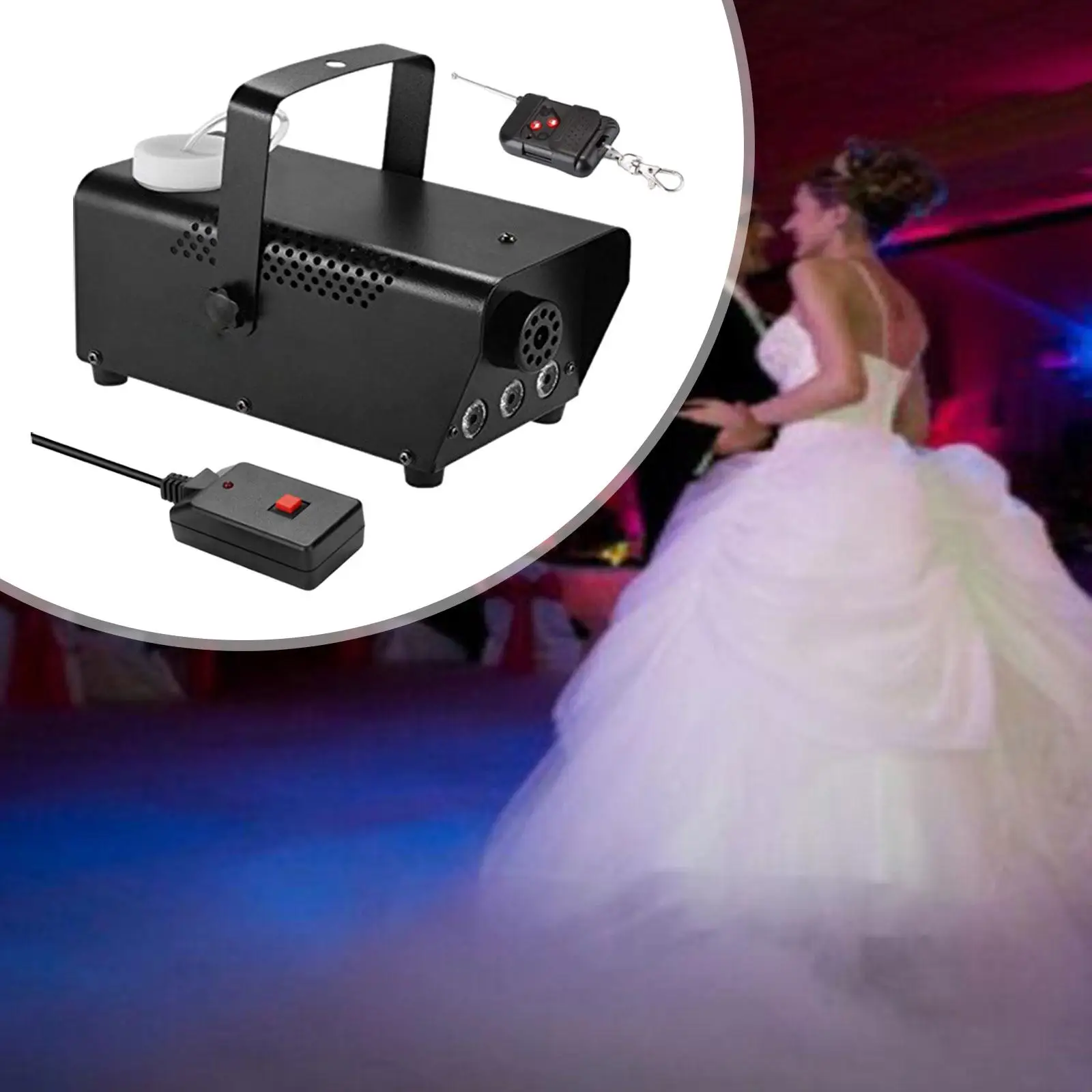 Macchina per nebbia da esterno con 7 luci a LED Fogger per decorazioni KTV per feste
