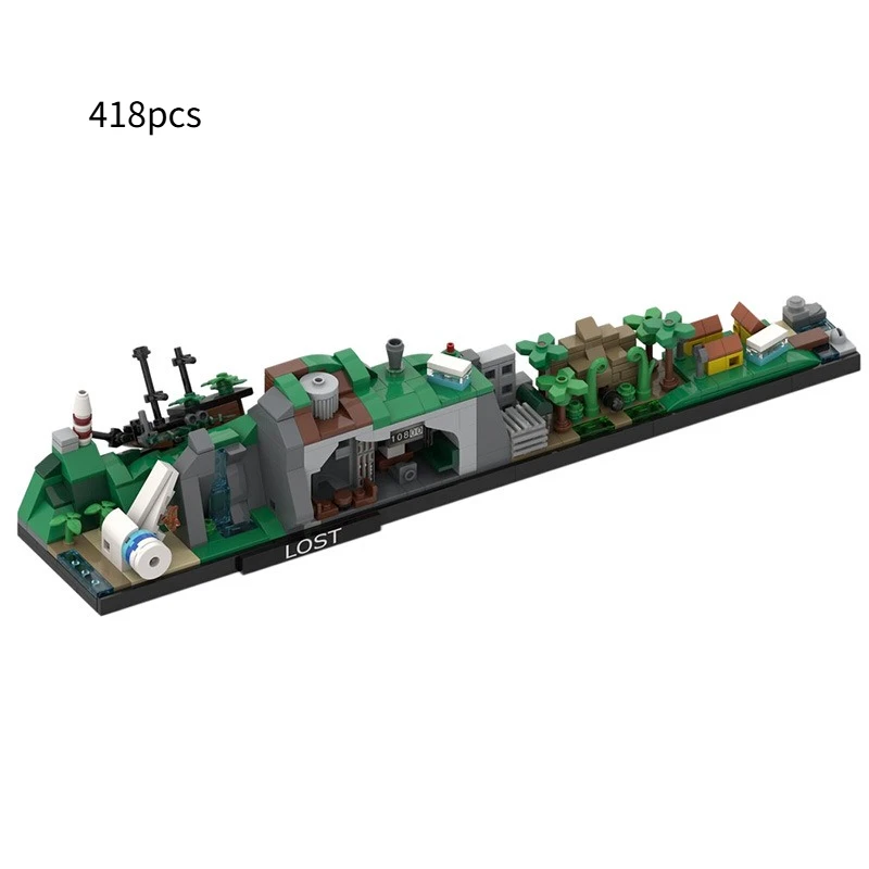 MOC Lost Skyline Surrounding Buildings Street View Series Children's Building Block Bricks Children's Hobby Collection Gifts