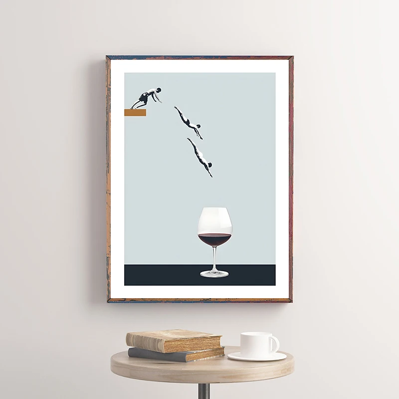 مجردة الكلاسيكية خمر المشارك أنت وأنا وحده طباعة قماش اللوحة الرجعية جدار صورة فنية لغرفة المعيشة ديكور المنزل