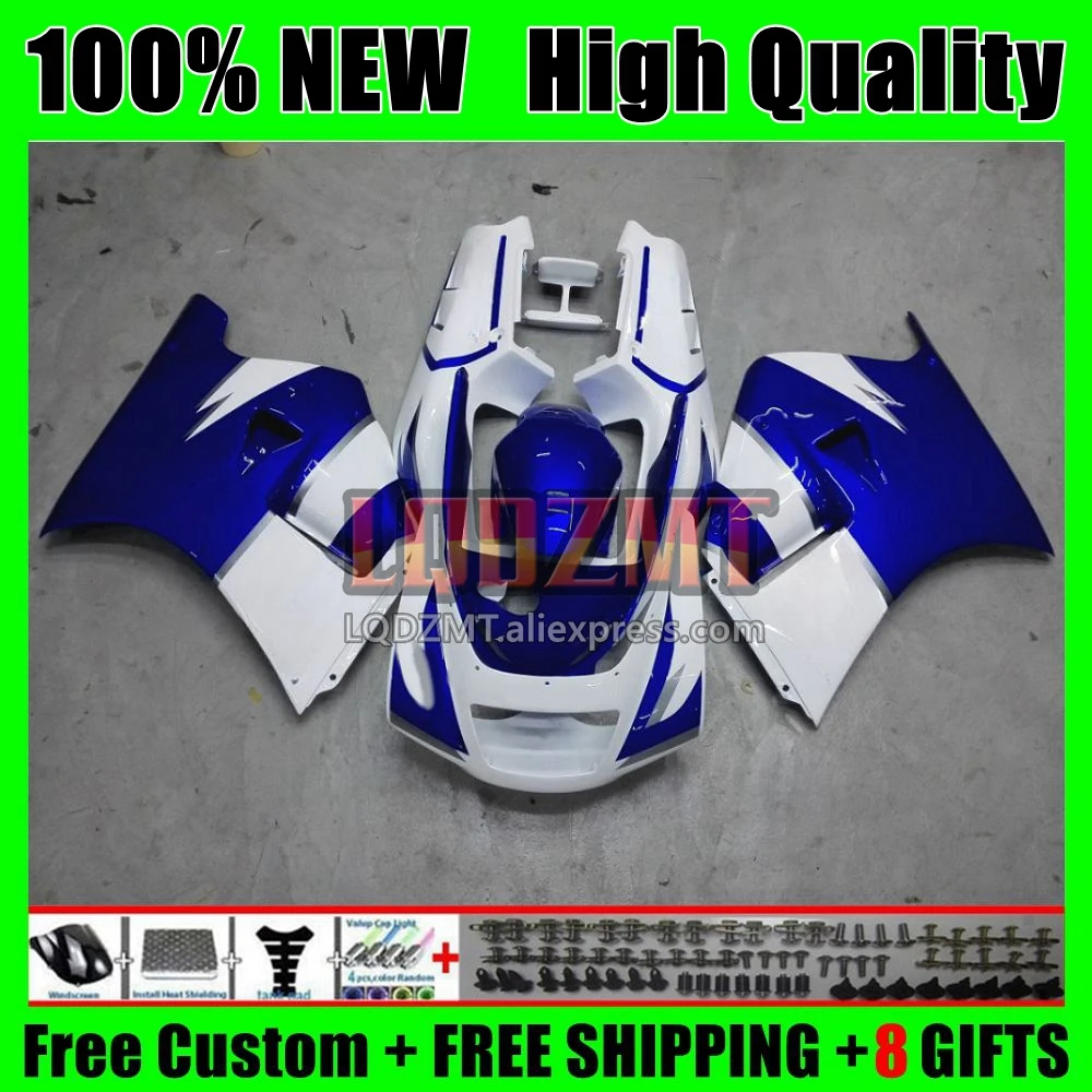 Bodys For SUZUKI SAPC VJ21 RGVT250 RGV250 88 89 8No.11 White blue VJ 21 RGV-250 VJ-21 RGVT RGV 250 RGVT-250 1988 1989 Fairing