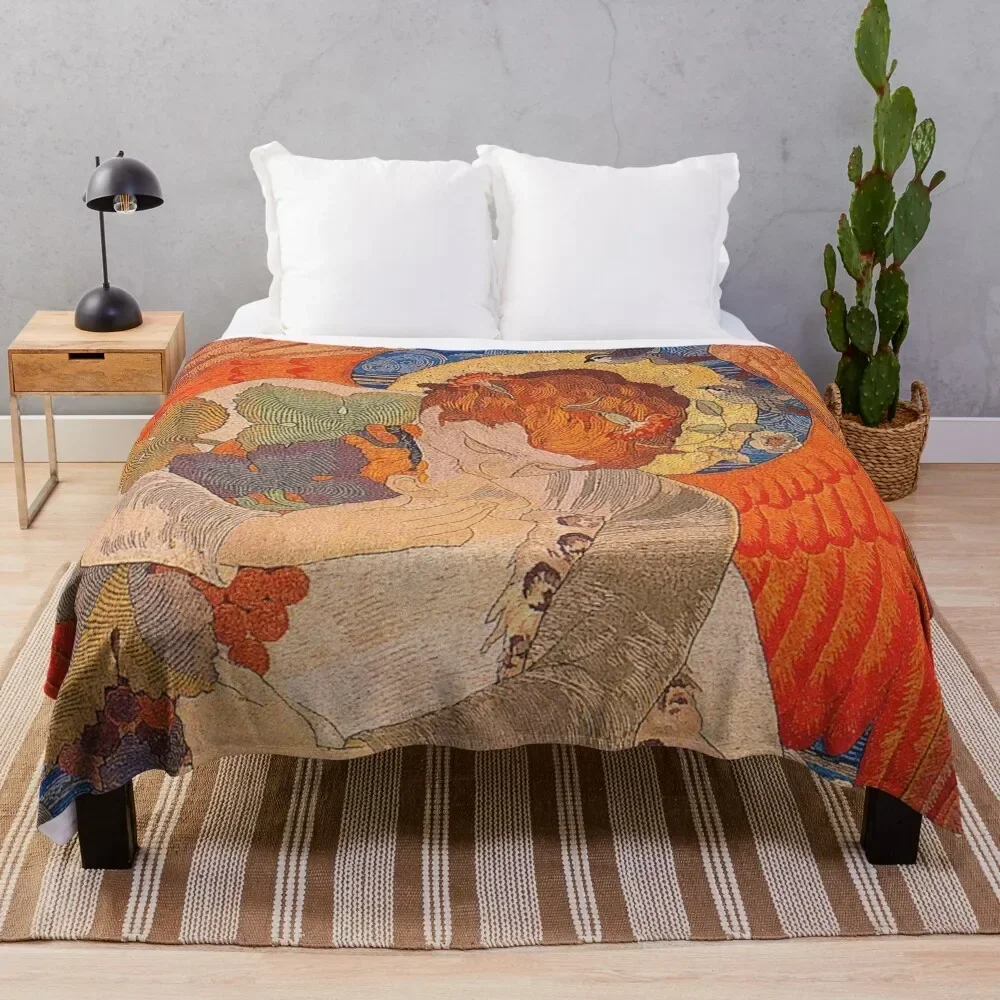 HD. Victory, by Phoebe Anna Traquair Throw Blanket Comforter Single Blankets