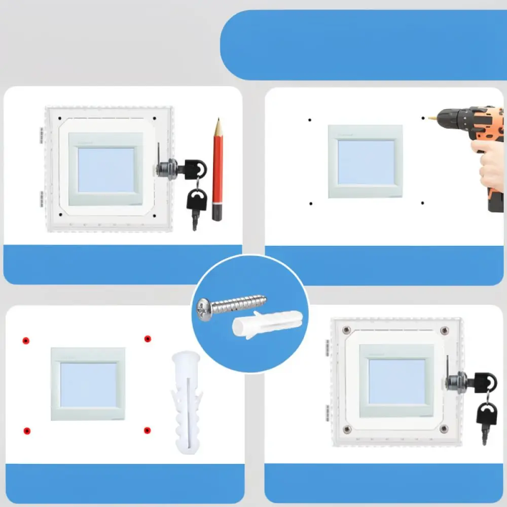 Protective Thermostat Case Clear Wall Mounted Shield For HVAC Controllers Secure Housing Guard Prevent Unauthorized Access