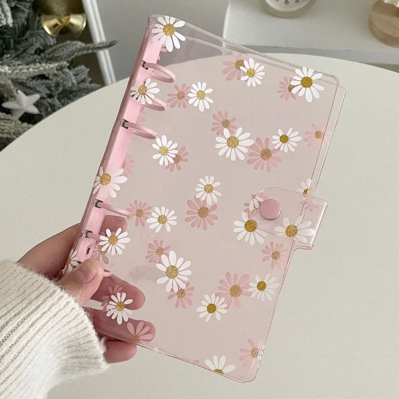 A5 A6 Daisy Notebook Cover Planner Binder Clip Korean Stationery Journal Sketchbook Notebook Acessórios School Supplies