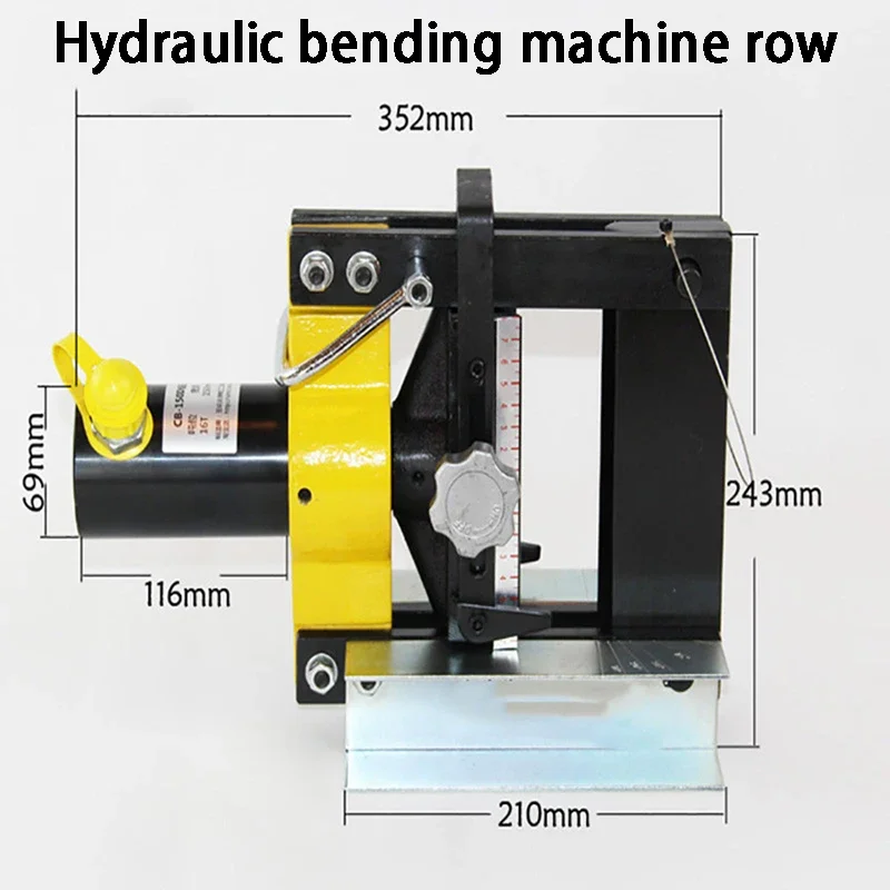 CB-150D 16 Ton Force Hydraulic Copper Bus Bending Machine Manual Hydraulic Copper Tube Bending Tool for Industrial Processing