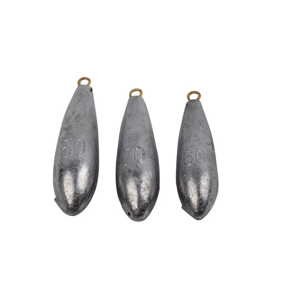 

2pcs Willow leaf Solid Angling Gear Tackle Sinking Bait Lead Weights Fishing Accessories Lead Sinker Fishing Sinkers