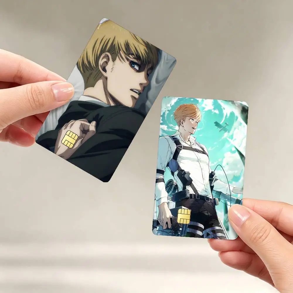 A-Anime Armin Arlert Sticker Film Tape Skin for Credit Card Debit Card Waterproof Stickers