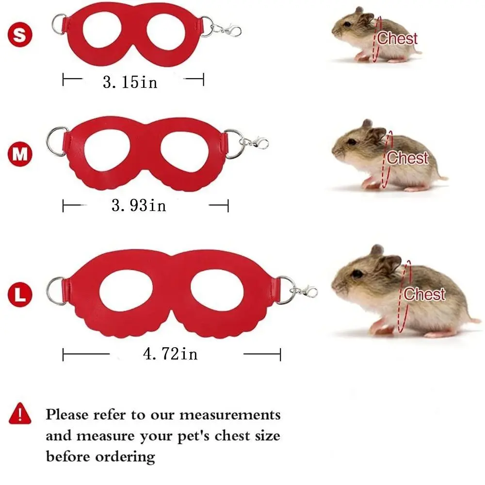3Pcs PU Leather Hamster Chest Strap Windproof Anti Lost Rope Guinea Pig Harness 3Colors Small Pet Sugar Glider