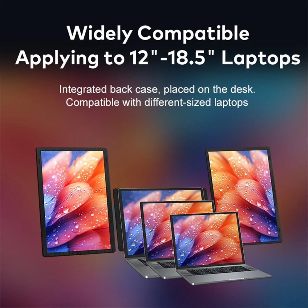 Rospider جديد قابل للدوران 16 بوصة محمول مزدوج IPS كمبيوتر محمول شاشة ممتدة عالية الوضوح ثلاثية قابلة للتوسيع شاشة LCD موسع #5