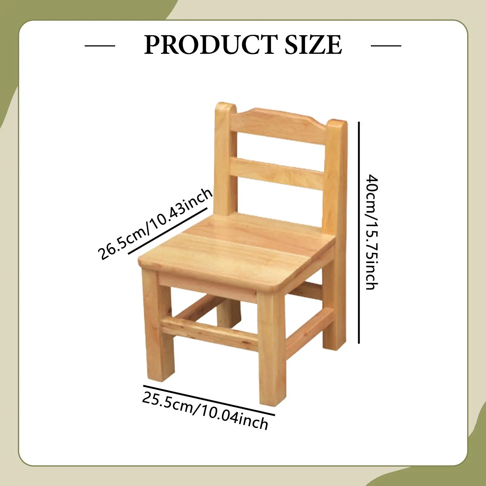 Chaise en bois pour enfants pour jouer ou activité Chaises pour enfants en bois pour table Chaise à dossier échelle fiable entièrement assemblée pour salle de jeux