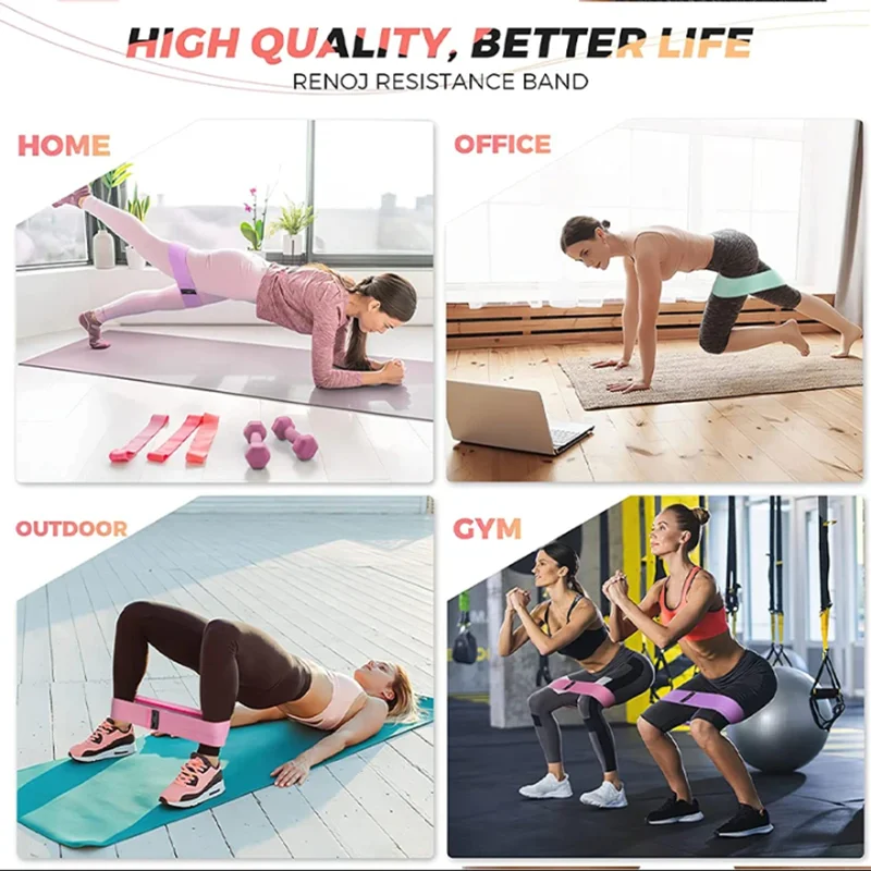 Resistance Band Exercises Yoga Elastic bands Butt Workout Hip Circle Anti-slip Durable Pull Gym Fitness Traning Pull Rope