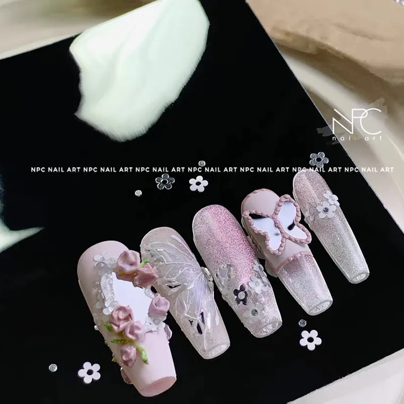 1 hoja de pegatinas 3D de espejo suave de Navidad para decoración de uñas, calcomanías para uñas, efecto espejo, manicura, diseño plano, accesorios 3D