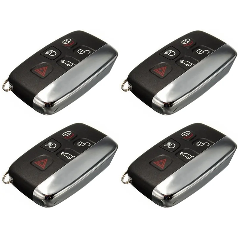

4X 5 BUTTON KEY FOB CASE SHELL For LAND ROVER LR4 For RANGE ROVER SPORT EVOQUE REMOTE