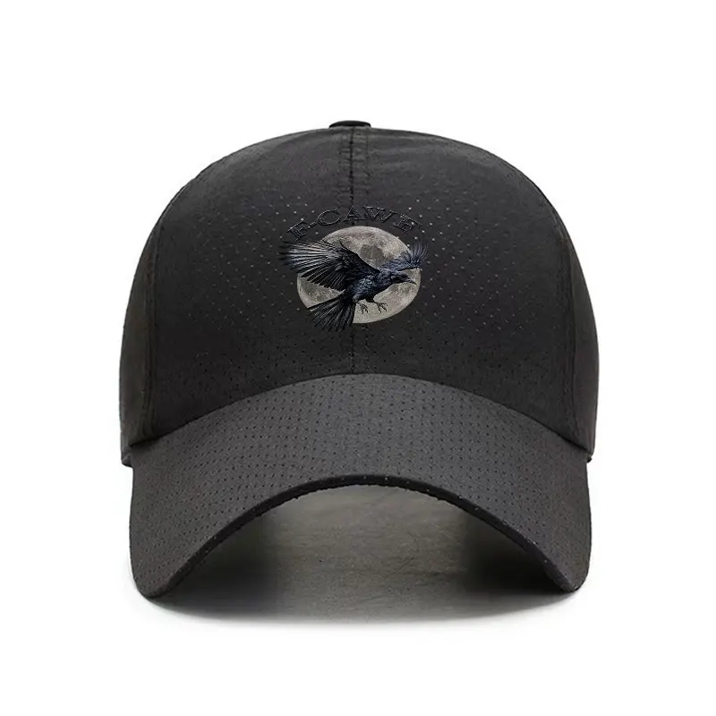 Crow Moon Quick Dry Baseball Cap Retro Street Casual Hat