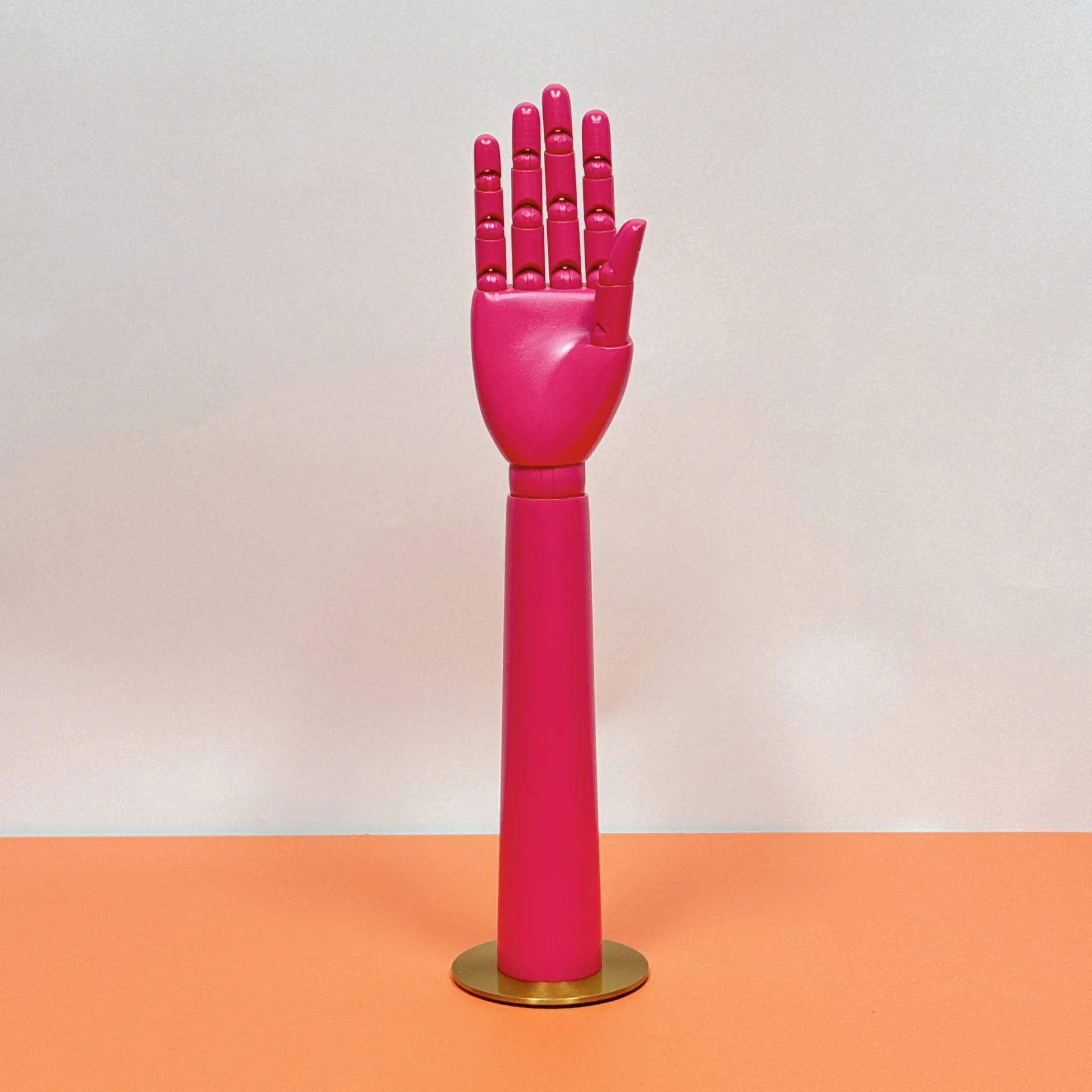 Manichino colorato a mano e mani finte Modello di visualizzazione Prop Accessori per gioielli a mano Ciondolo ad anello Mostra finestra a mano congiunta