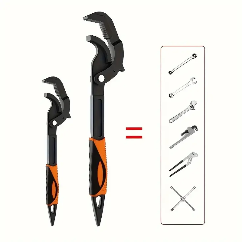 Imagem -06 - Universal Multi-purpose Wrench Alicate Rápido para Encanamento Chave Flapper Catraca Ajustável Chave Inglesa Ferramentas de Reparo Manual 1pc