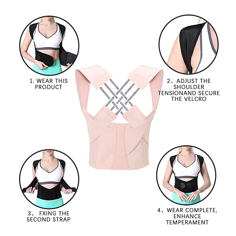 Adjustable Back Posture Corrector Belt Women Men Prevent Slouching Relieve Pain Posture Corrector