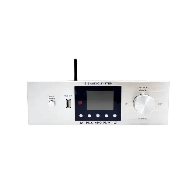 USB Fiber Optic AC3 DTS Dolby Surround 5.1 Channel Audio Decoder Power Amplifier All-in-one Machine