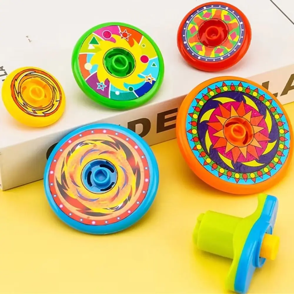 Rotating Toy Stacked Spinning Top Gyro Folding Desktop Game Flying Stacking Gyroscopes Manual Interesting Launcher Gyroscope Set