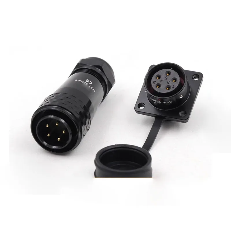 For WEIPU Industrial Waterproof Power Connectors SA20 2/3/4/5/6/7/8/9/12/15pin Push-in quick locking Aviation Plug&Square Socket