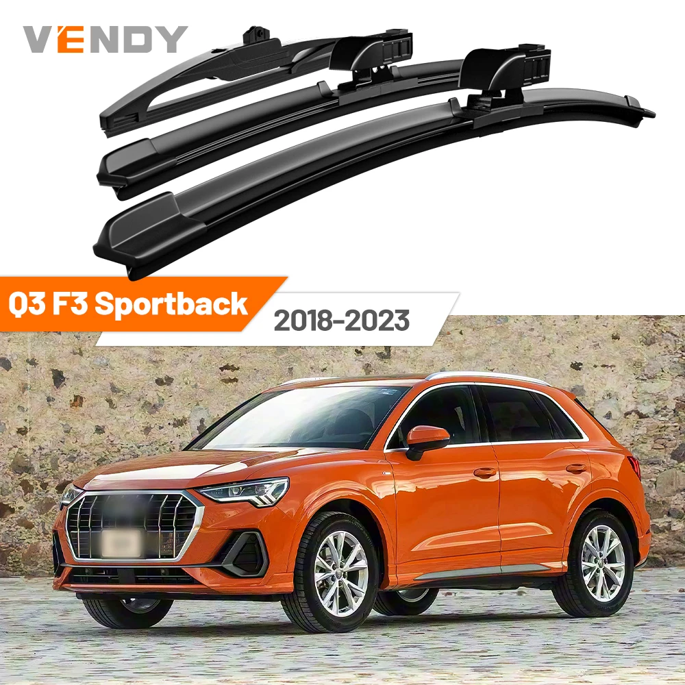 

For Audi Q3 F3 Sportback 2018-2023 2019 2020 2021 2022 Front & Rear Windshield Wiper Blades Windscreen Wipers Set Accessories