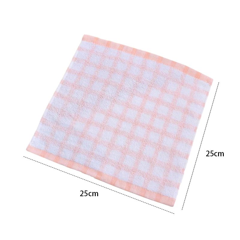 Checkered Striped Cloth Absorbent Kitchen Table Cleaning Cloth Scouring Pad Towel Household Cleaning Utensils