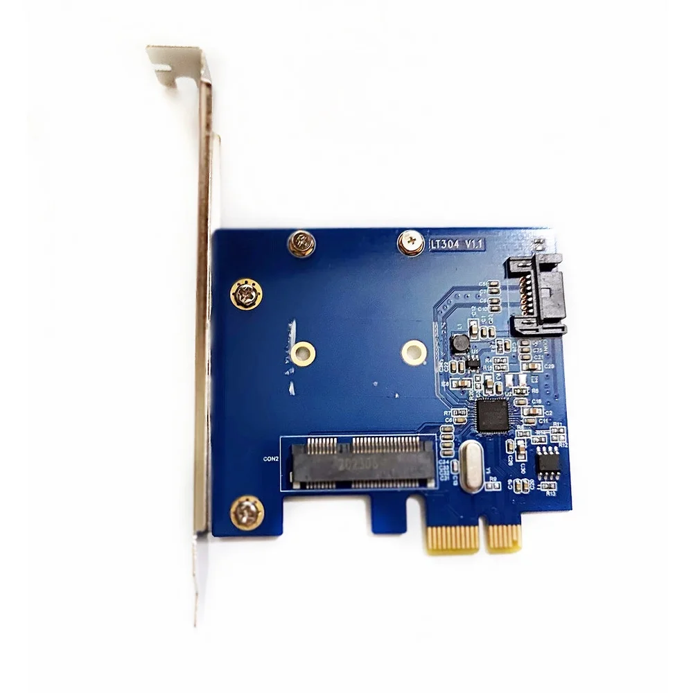 PCIe X1 To mSATA SSD & SATA3.0 Combo Expansion Card ASM1061