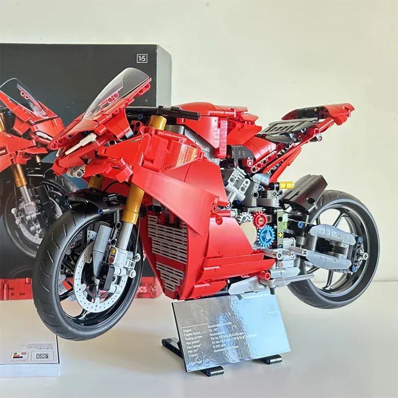 1603PCS Tecnico Panigale V4 S Moto Building Block Velocità Veicolo Moto Modello di Montaggio Giocattolo di Mattoni Per Bambini Per Adulti Per I Regali