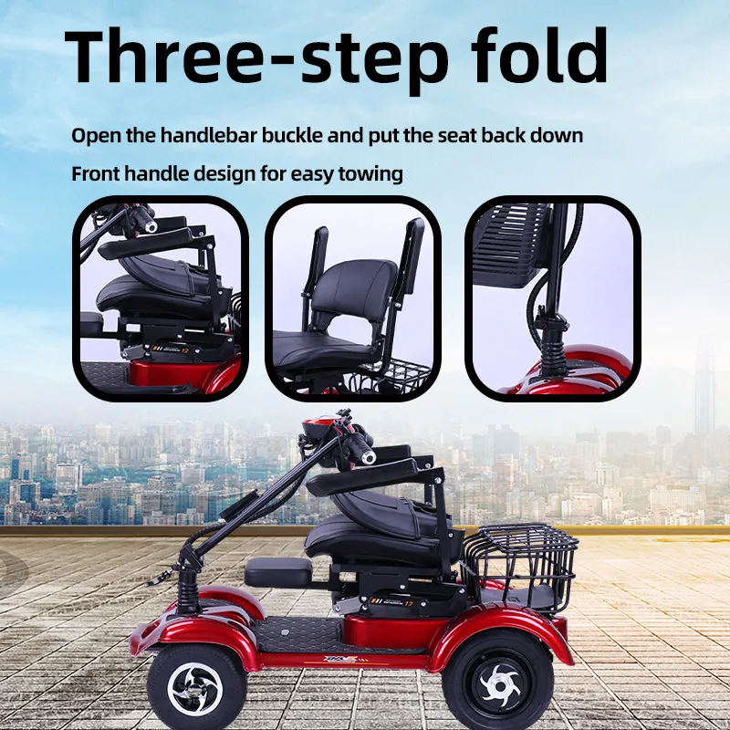 Mobilitas Kendaraan Listrik Sepeda Roda Tiga Sepeda Motor Listrik Roda Tiga Kendaraan Santai Lansia Roda Empat