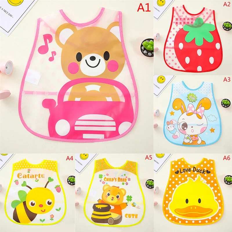 

Baby Bib Removable Waterproof Saliva Rice Pocket Imitation Silicone Stereo Children Baby Feeding Cartoon