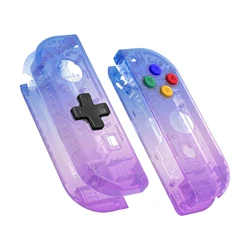 eXtremeRate Controller Housing (D-Pad Version) with Full Set Buttons for Nintend Switch JoyCon & OLED JoyCon - Gradient Bluebell