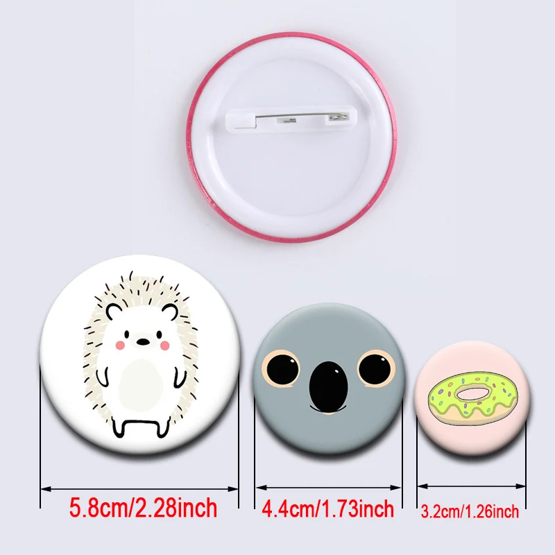 Cute Anime Button Pins Popular Cartoon Badge Interesting Creative Animals Brooches for Backpack Accessorys Exquisite Gifts