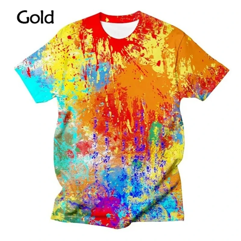 3D Graffiti Art Tie Dye T Shirt Short Sleeve Men Women Casual Tshirt Tees Grapic Tee Shirts Men Streetwear Breathable T-shirt