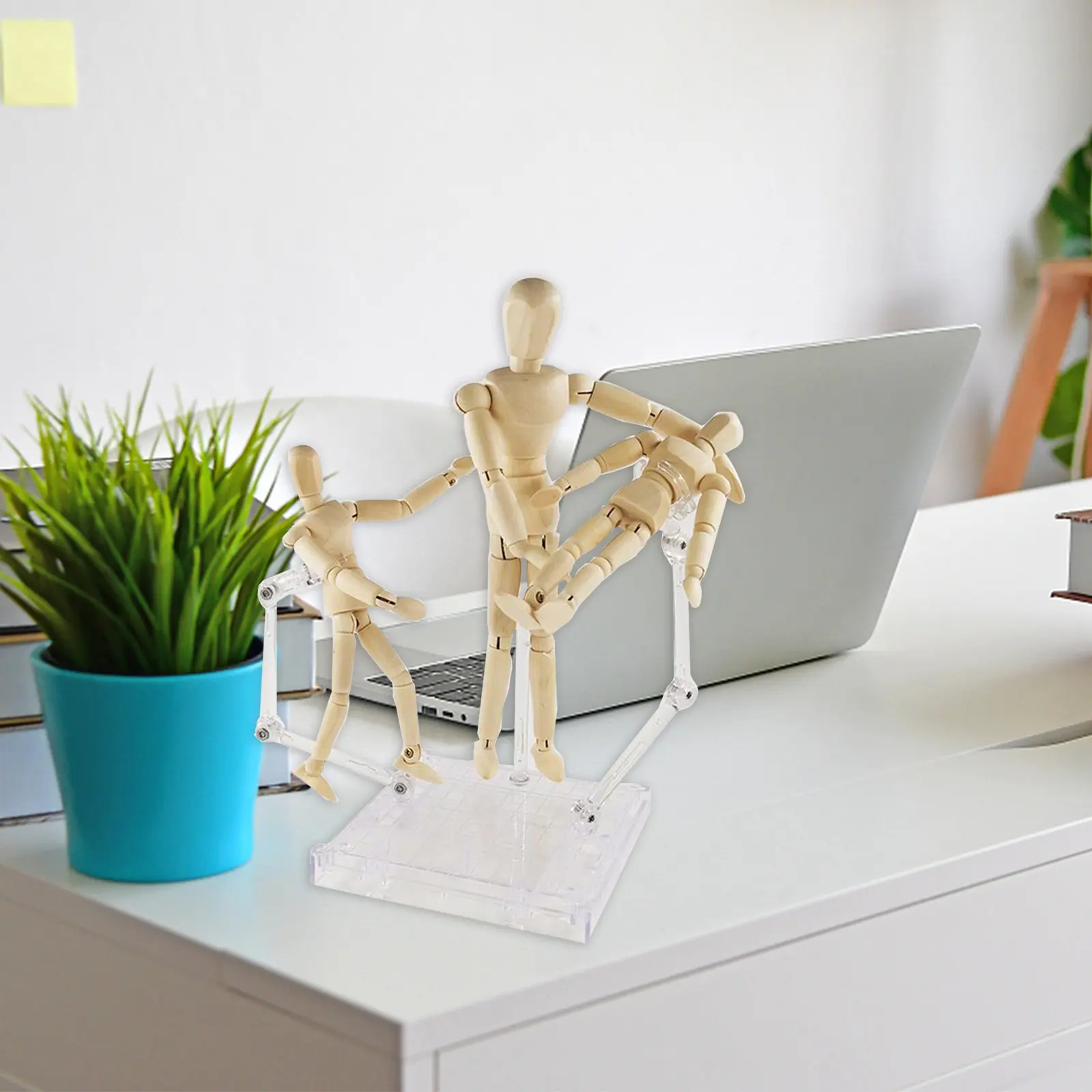 

2Pcs Action Figure Stand Plastic Flexible Long Clamp Base for Display Flying Pose Figure Support Frame Display Holder