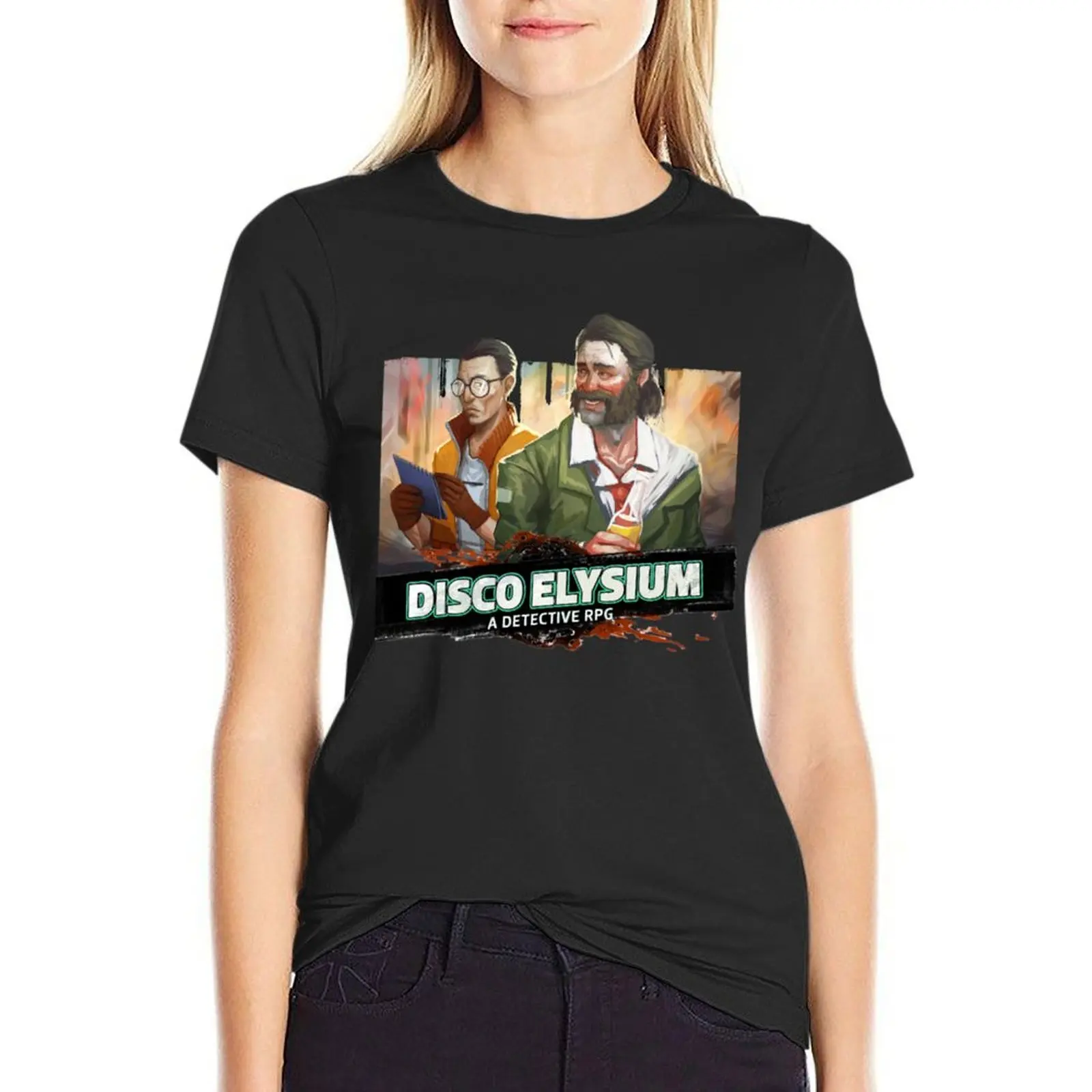 disco elysium lover T-Shirt sports fans Aesthetic clothing black t-shirts for Women