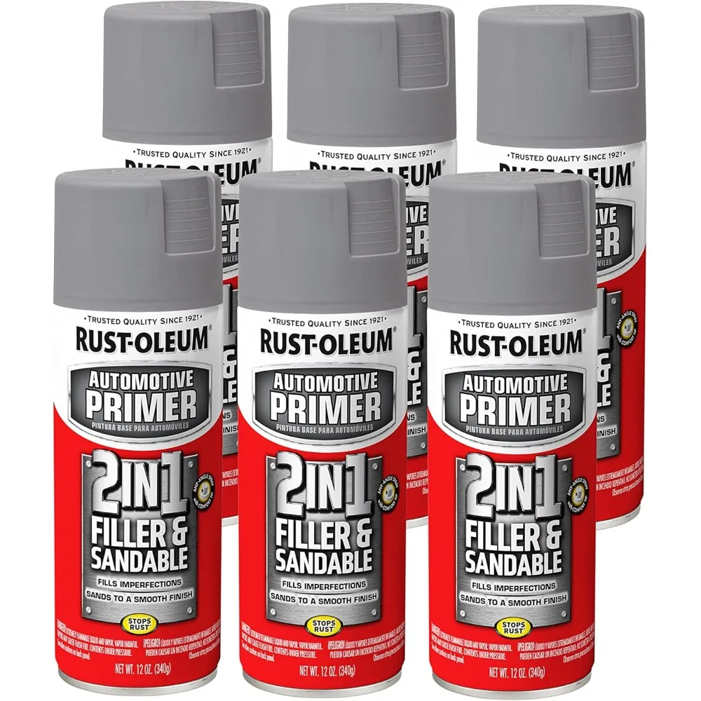 

Наполнитель и шлифовальный праймер 2-в-1, автомобильный серый, 12 унций, 6 шт.