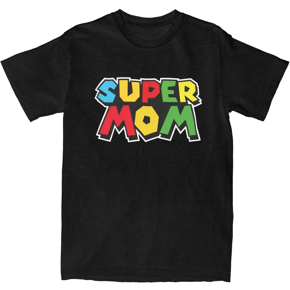 Super Mom Funny Fathers Day T-Shirt Summer Vintage T Shirts Cotton Harajuku Tee Shirt For Men's Short-Sleeve Custom DIY Clothes